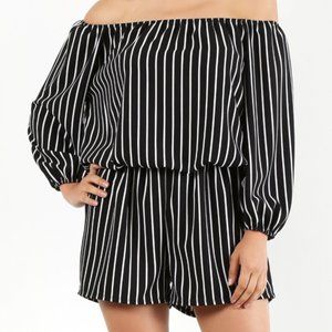 NWOT Striped Romper
